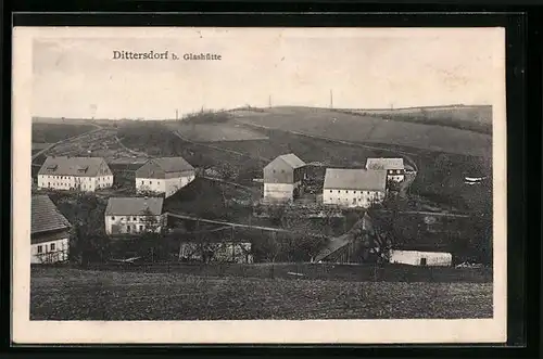 AK Dittersdorf bei Glashütte, Gesamtansicht der Gemeinde