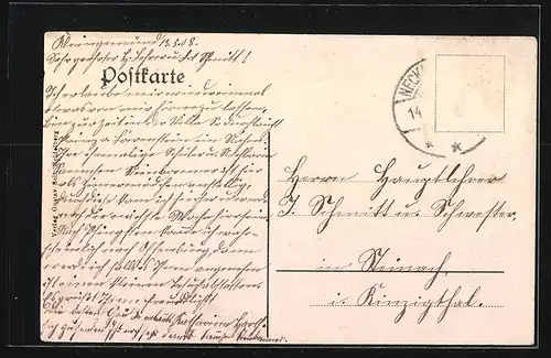 AK Neckargemünd, Ortsansicht mit Fluss