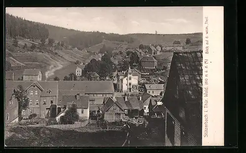 AK Stützerbach i. Thür. Wald, Teilansicht aus der Vogelschau