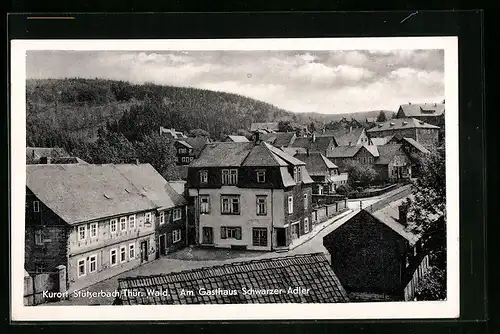 AK Stützerbach /Thür. Wald, Am Gasthaus Schwarzer Adler
