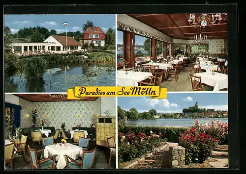 AK Mölln, Paradies am See, Restaurant, Café u. Pension, Doktorhofweg 16
