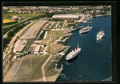 AK Travemünde, Fliegeraufnahme des Hafens