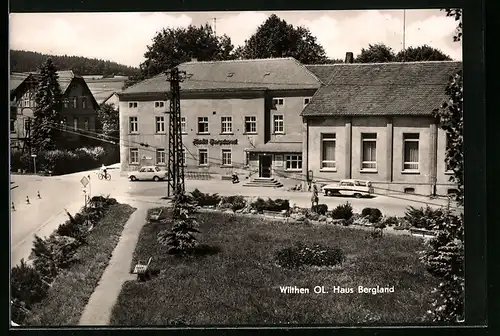 AK Wilthen i. O.-L., Haus Bergland, Strassenpartie