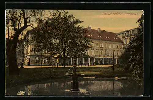 AK Teplitz-Schönau, Ansicht Herrenhaus