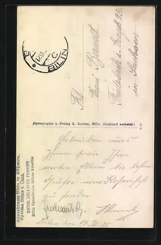 AK Bilin in Böhmen, Hotel Bellevue Pension