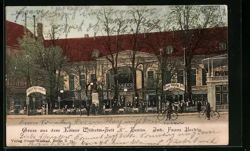 AK Berlin, Restaurant Kaiser Wilhelm-Zelt, Inh. Franz Bechly