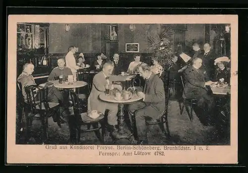 AK Berlin-Schöneberg, Konditorei Freyse, Brunhildstr. 1 u. 2