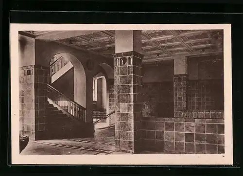 AK Berlin-Wilmersdorf, Cecilienschule Treppenhaus