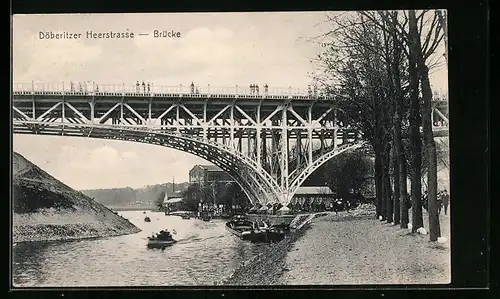 AK Berlin-Spandau, Döberitzer Heerstrasse, Brücke