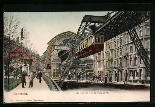 AK Elberfeld, Haltestelle Döppersberg, Schwebebahn