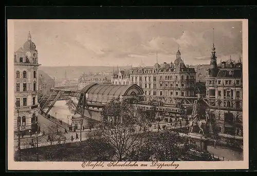 AK Elberfeld, Schwebebahn am Döppersberg