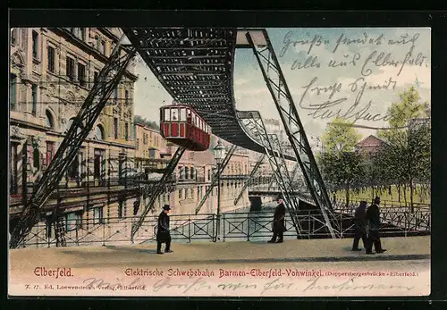 AK Elberfeld, Schwebebahn an der Döppersbergerbrücke