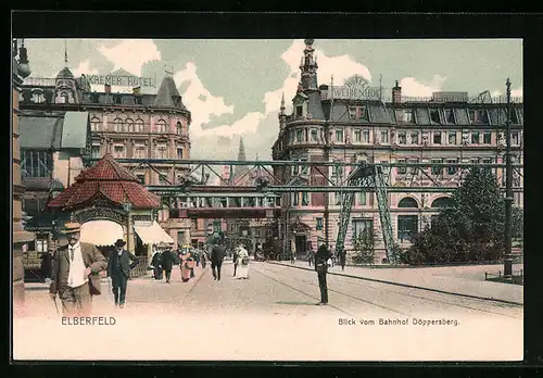 AK Elberfeld, Blick vom Bahnhof Döppersberg