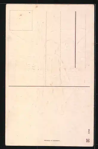 Präge-AK Knabe mit Reisigbündel und Schweinen, Neujahrsgruss