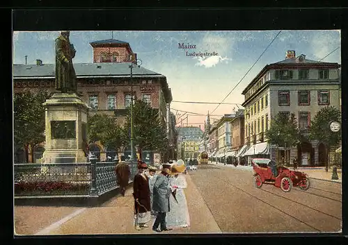 AK Mainz, Denkmal in der Ludwigstrasse