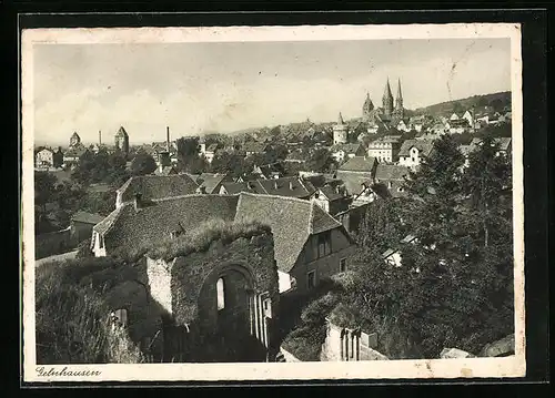 AK Gelnhausen, Totalansicht der Stadt, Kirche