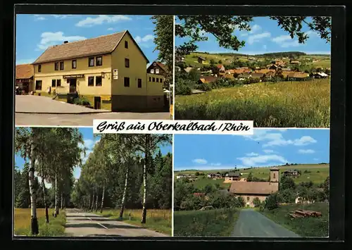 AK Oberkalbach /Rhön, Totalansicht, Gasthaus zum Weissen Ross