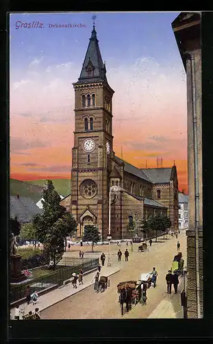 AK Graslitz, Motiv der Dekanalkirche