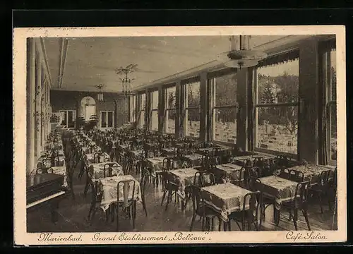 AK Marienbad, Gasthaus Grand Etablissement Bellevue, Cafe-Salon