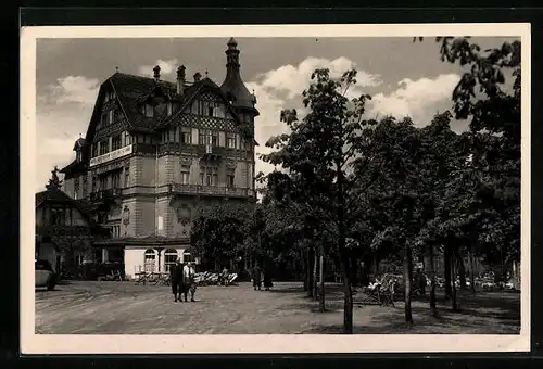 AK Karlsbad, Waldkaffee und Gasthof Jägerhaus