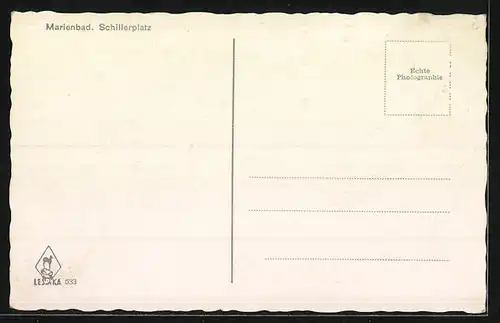 AK Marienbad, Schillerplatz mit Hotel Klinger