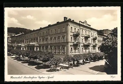 AK Marienbad, Fremdenheim Tepler-Haus mit Strasse