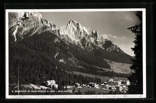 AK S. Martino di Castelrozza, Ortsansicht mit Dolomiten