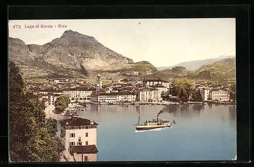 AK Riva /Gardasee, Gesamtansicht mit Hafen
