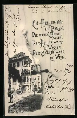 AK Bozen, Partie am Gasthaus Batzenhäusl