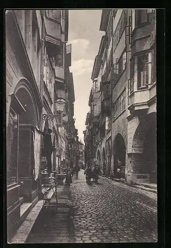 AK Bozen, Blick in die Laubengasse