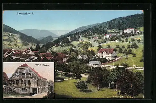 AK Langenbruck, Ortsansicht, Hotel Bären