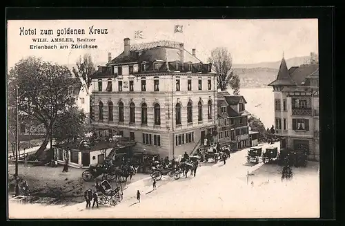 AK Erlenbach am Zürichsee, Hotel zum goldnen Kreuz