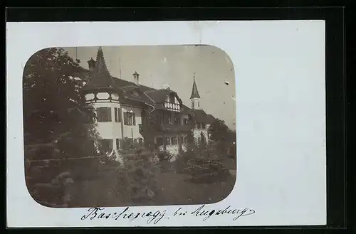 Foto-AK Ustersbach, Haus & Kapelle Baschenegg