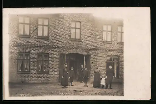 Foto-AK Brokstedt, Sattlerei August Kloppenburg 1911