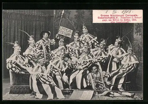 AK Nürnberg, Grosse Nürnberger Carnevals-Gesellschaft E. V., Präsident: L. Scharf