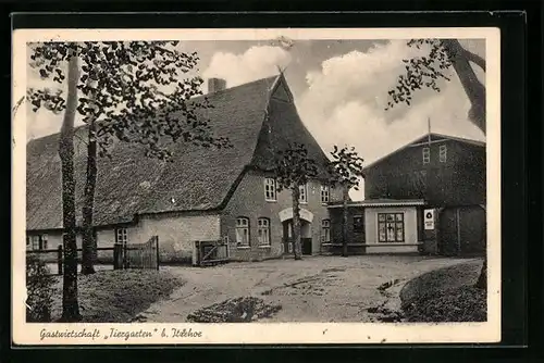 AK Itzehoe, Gastwirtschaft Tiergarten von Johs. Musfeldt, F. Hohenaspe 26