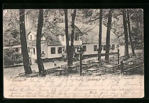 AK Itzehoe, Gasthaus Eichthal mit Garten