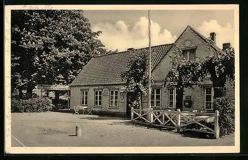 AK Hamburg-Langenhorn, Gasthaus Zum Redderberg mit Garteneingang