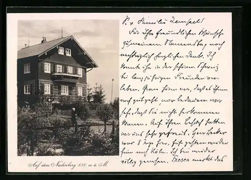 AK Lindenberg im Allgäu, Villa Dr. H. Brauns auf dem Nadenberg