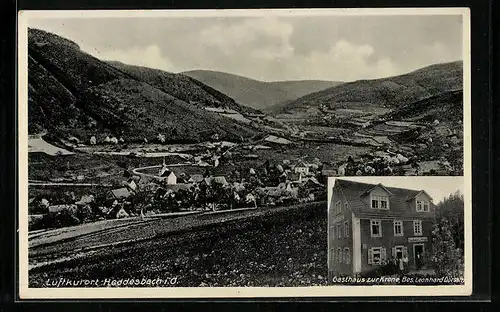 AK Heddesbach i. O., Gasthaus zur Krone, Totalansicht