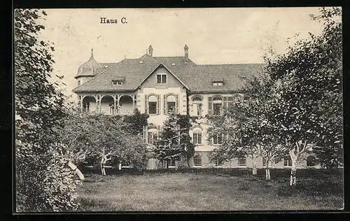 AK Berlin-Zehlendorf, Haus Schönow, Haus C., Gartenansicht