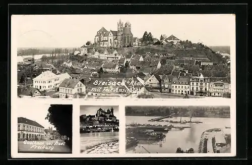 AK Breisach /Rh., Teilansicht, Gasthaus zur Stadt Freiburg