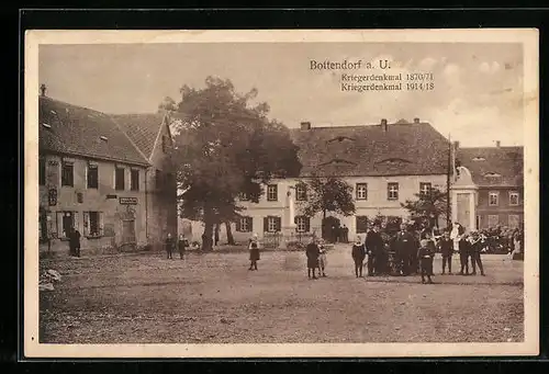 AK Bottendorf a. U., Kriegerdenkmal 1870 /71 und 1914 /18