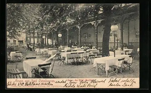 AK Bad Oeynhausen, Garten des Hotel Pavillon