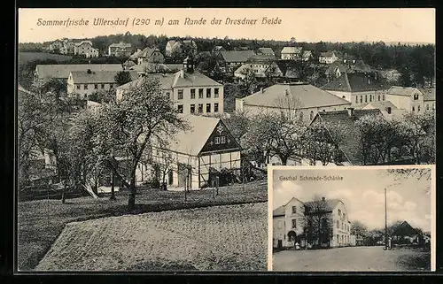 AK Ullersdorf /Dresdner Heide, Gasthof Schmiede-Schänke