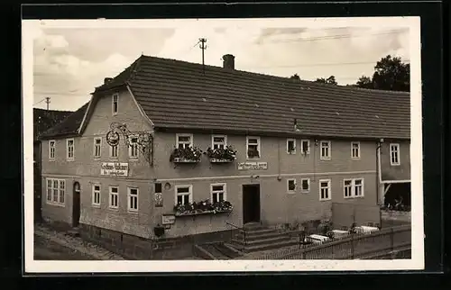 AK Oberweissenbrunn /Bayer. Rhön, Gasthaus z. goldenen Lamm, Inhaber: Ludwig Kessler