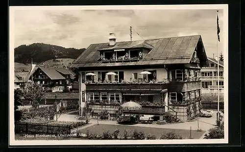 AK Oberstdorf /Allg., Haus Blankenese mit Garten