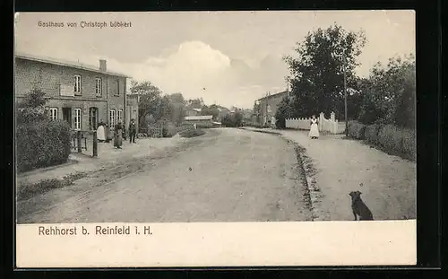 AK Rehhorst, Gasthaus von Christoph Lübkert mit Strassenpartie