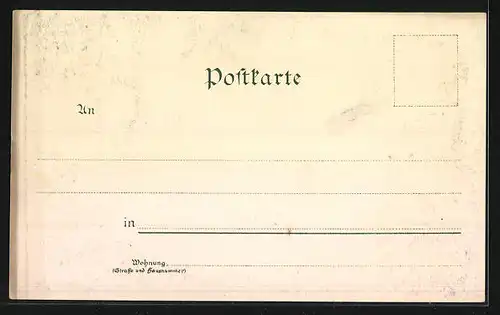 Lithographie Fürth, Ortsansicht, Kriegerdenkmal, Kunstbrunnen