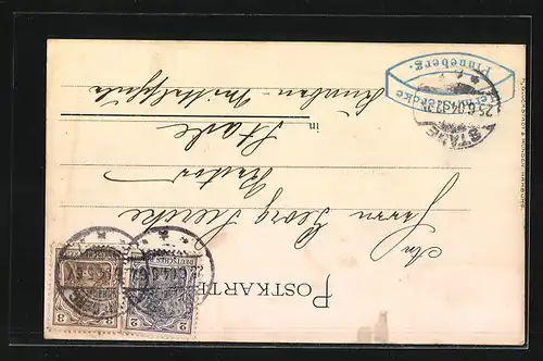 AK Pinneberg, Waldblick mit Spaziergängern